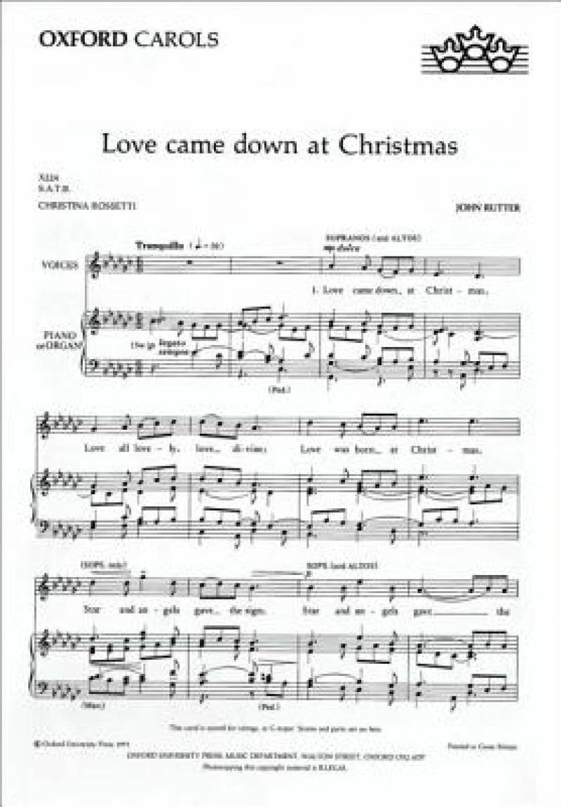 Love came down at Christmas