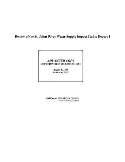 Review of the St. Johns River Water Supply Impact Study