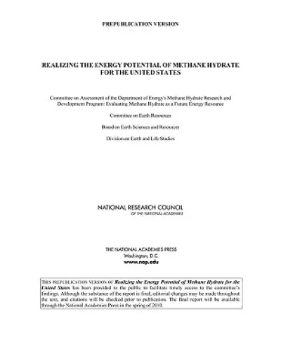 Realizing the Energy Potential of Methane Hydrate for the United States