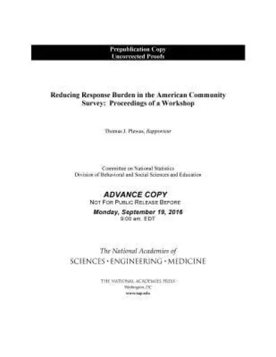 Reducing Response Burden in the American Community Survey