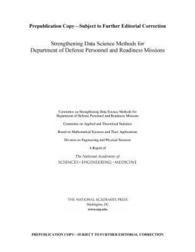 Strengthening Data Science Methods for Department of Defense Personnel and Readiness Missions