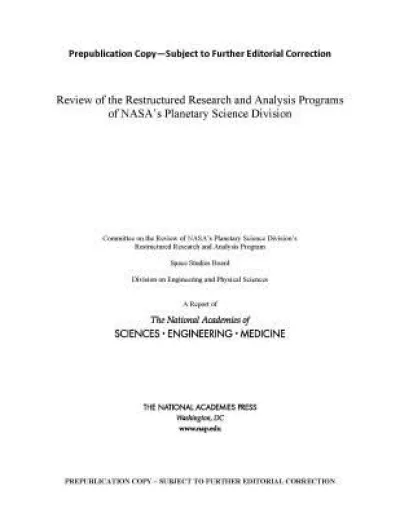Review of the Restructured Research and Analysis Programs of NASA's Planetary Science Division