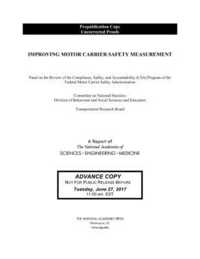 Improving Motor Carrier Safety Measurement