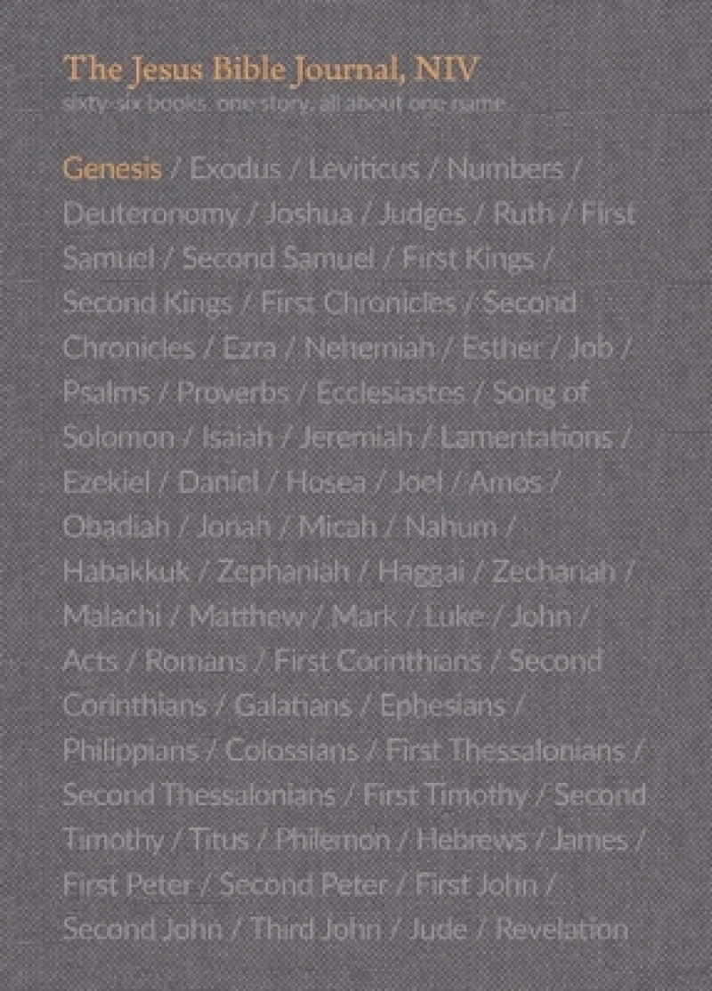 The Jesus Bible Journal, Genesis, NIV, Paperback, Comfort Print