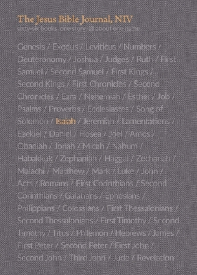 The Jesus Bible Journal, Isaiah, NIV, Paperback, Comfort Print