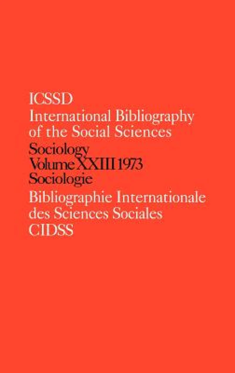 IBSS: Sociology: 1973 Vol 23