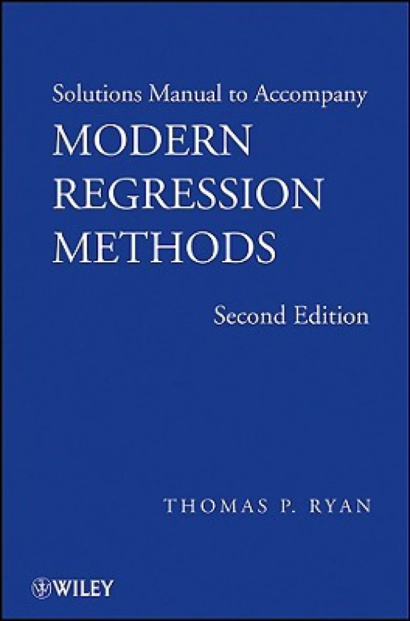 Solutions Manual to accompany Modern Regression Methods, 2e