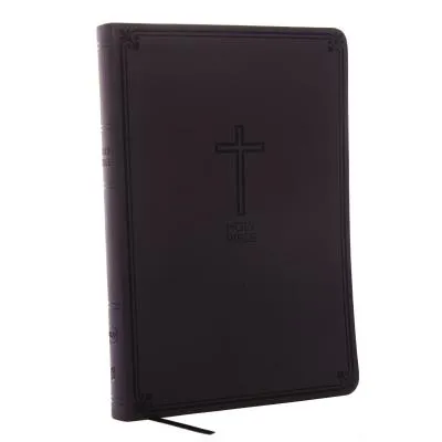 NKJV, Value Thinline Bible, Large Print, Charcoal Leathersoft, Red Letter, Comfort Print