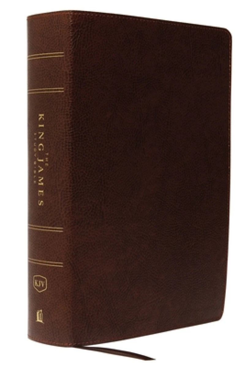 KJV, The King James Study Bible, Bonded Leather, Brown, Thumb Indexed, Red Letter, Full-Color Edition