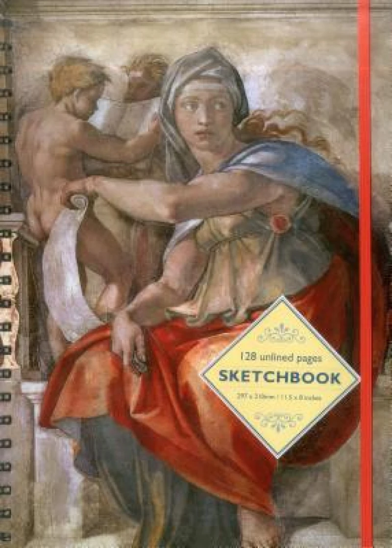 Sketchbook - Delphic Sibyl (fresco) the Sistine Chapel: by Michelangelo Buonarroti