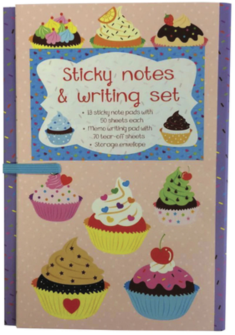 Sticky Notes and Writing Set: Cupcakes