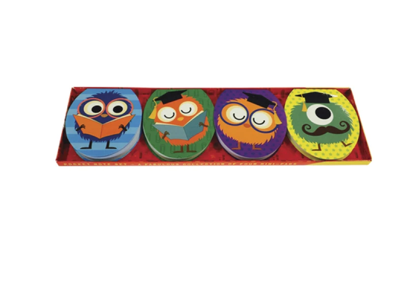 Pocket Note Set of 4 Mini Pads: School Monsters