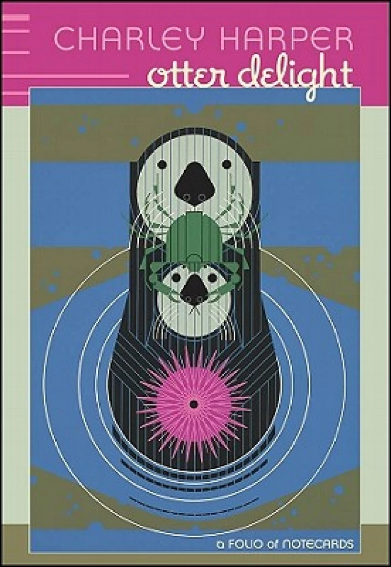 Charley Harper Otter Delight a Folio of Notecards