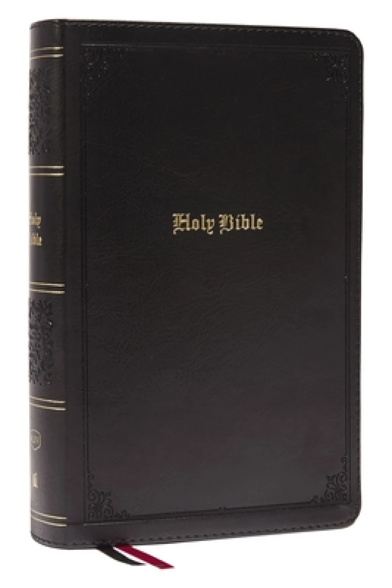 KJV Holy Bible: Large Print Single-Column with 43,000 End-of-Verse Cross References, Black Leathersoft, Personal Size, Red Letter, Comfort Print: King James Version