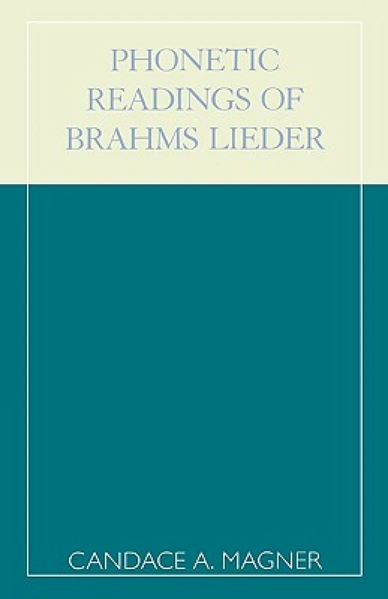 Phonetic Readings of Brahms Lieder