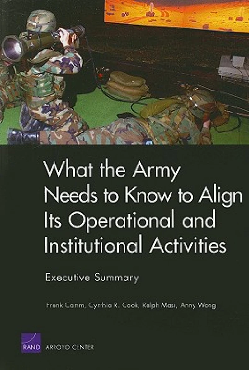 What the Army Needs to Know to Align its Operational and Institutional Activities