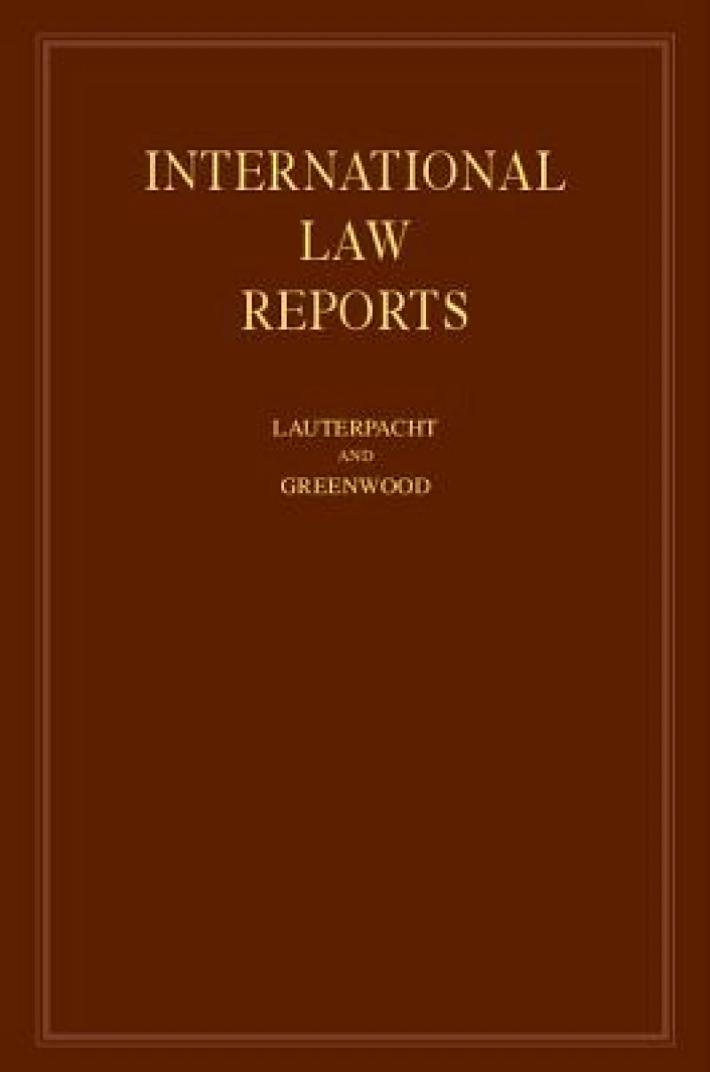 International Law Reports: Volume 149