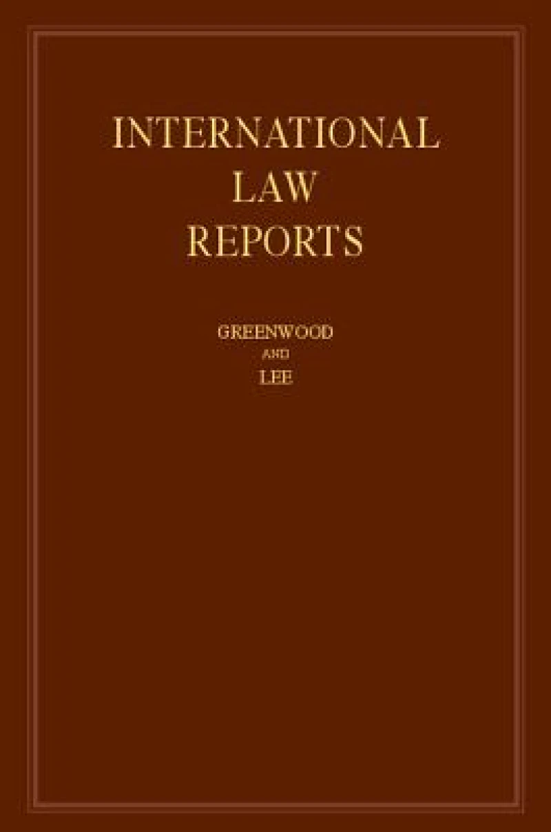 International Law Reports: Volume 169