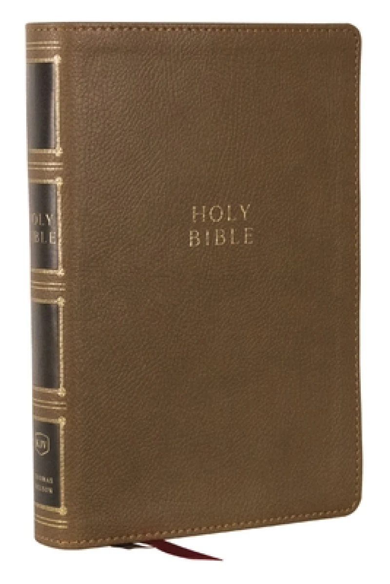 KJV Holy Bible: Compact Bible with 43,000 Center-Column Cross References, Brown Leathersoft, Red Letter, Comfort Print (Thumb Indexing): King James Version