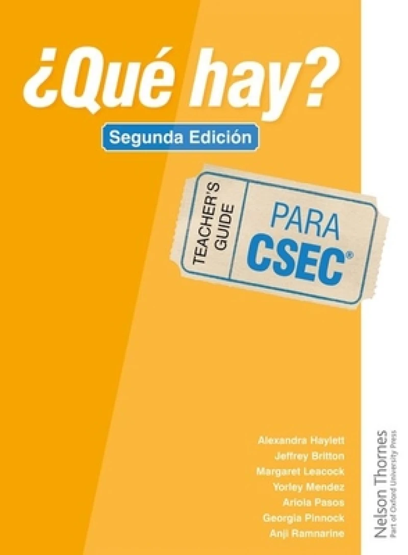 ¿Que Hay? Teacher's Guide CSEC®