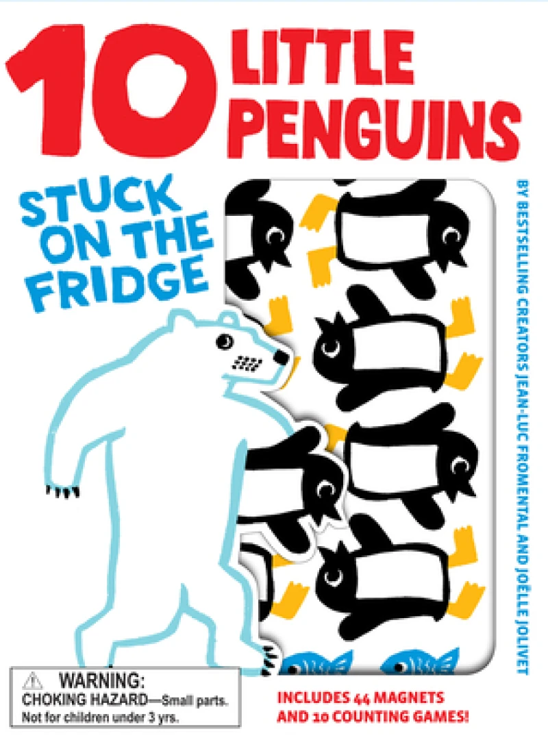 10 Little Penguins Stuck on Fridge