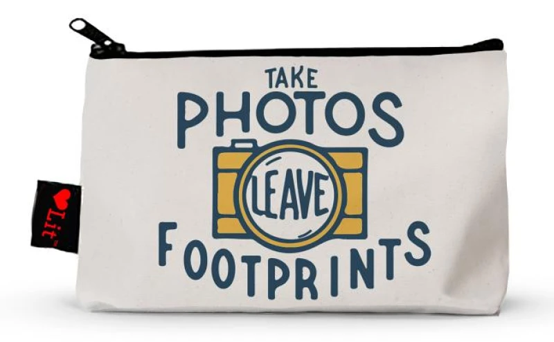 Take Photos, Leave Footprints Pencil Pouch