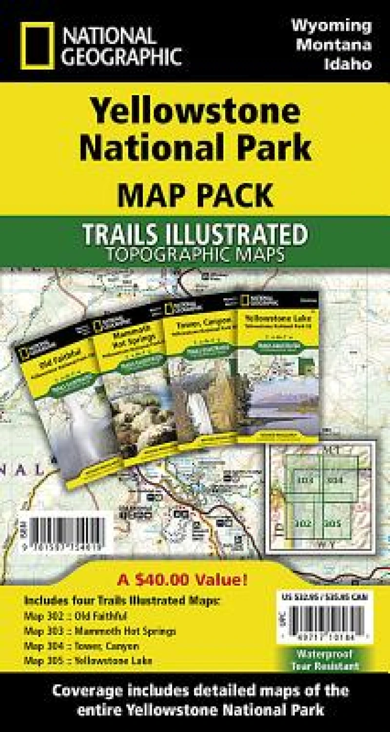 Yellowstone National Park, Map Pack Bundle