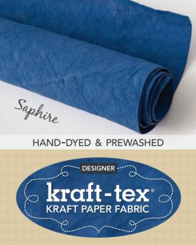 kraft-tex® Roll Sapphire Hand-Dyed & Prewashed
