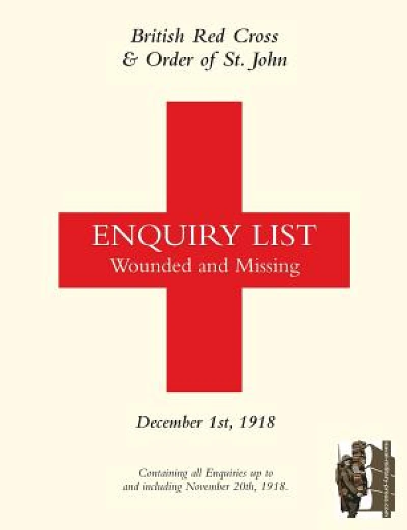 British Red Cross and Order of St John Enquiry List for Wounded and Missing