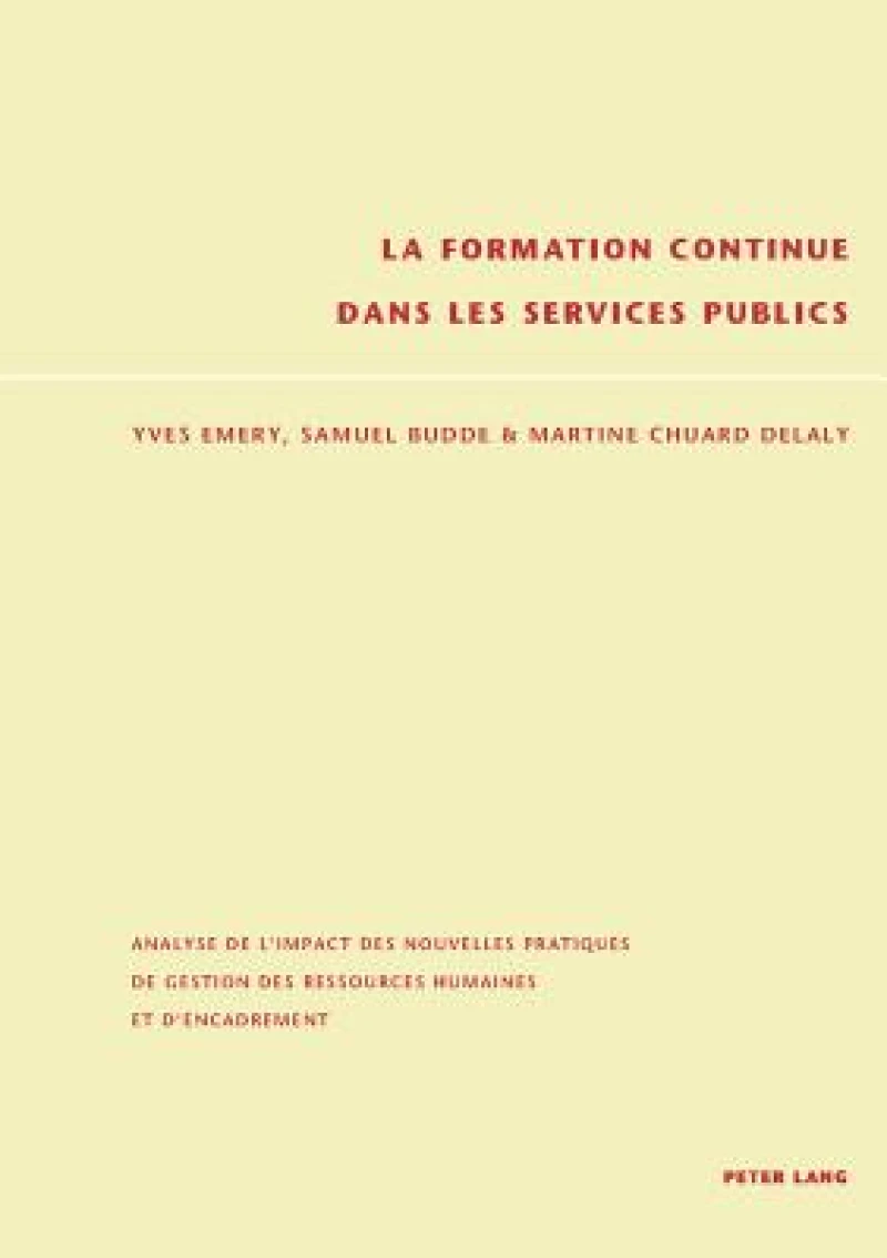 La formation continue dans les services publics