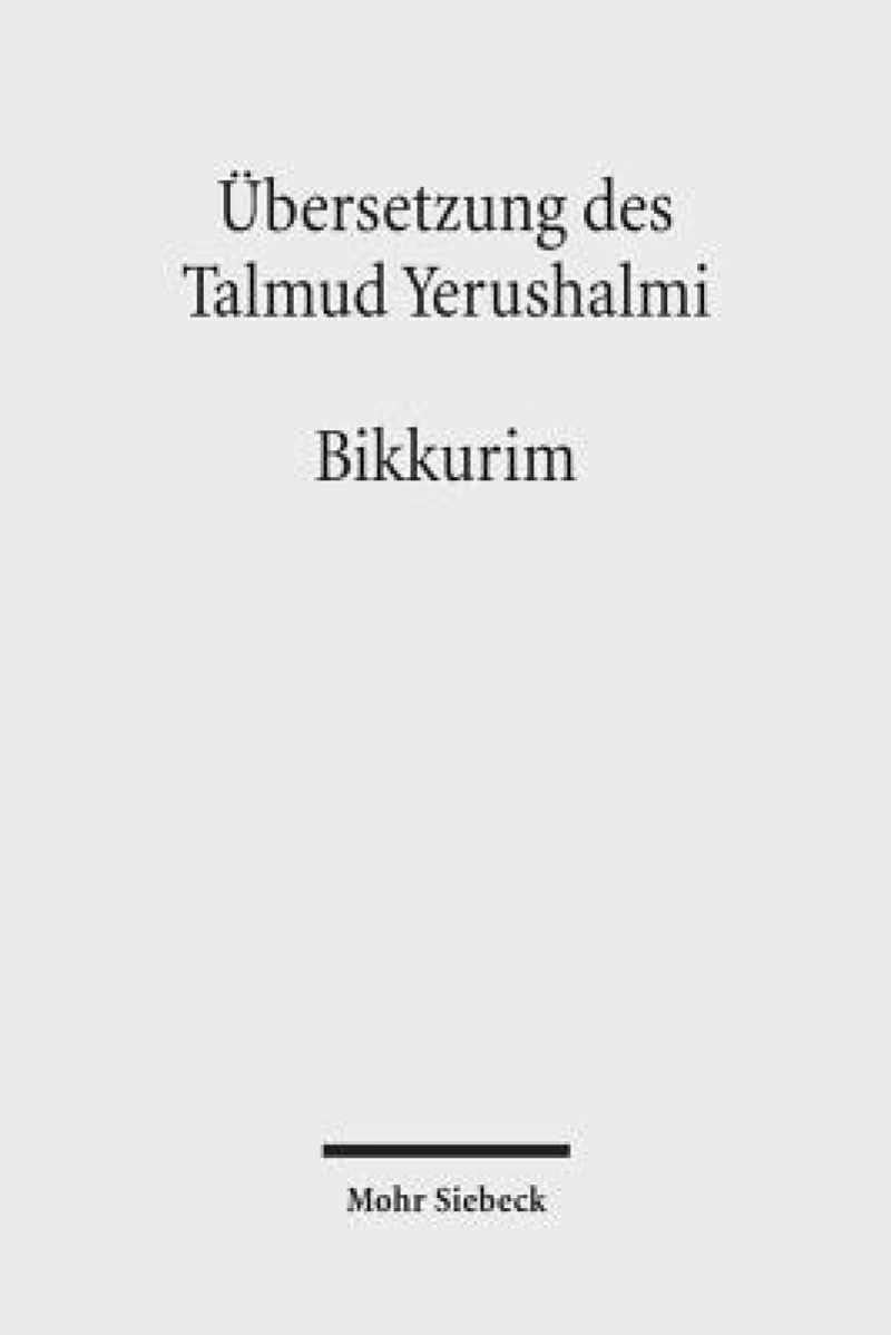 Ubersetzung des Talmud Yerushalmi