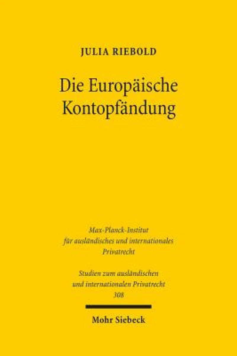 Die Europaische Kontopfandung