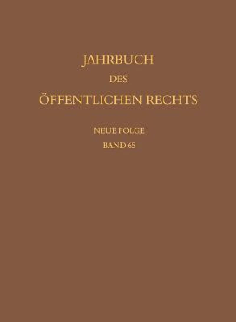 Jahrbuch des offentlichen Rechts der Gegenwart. Neue Folge