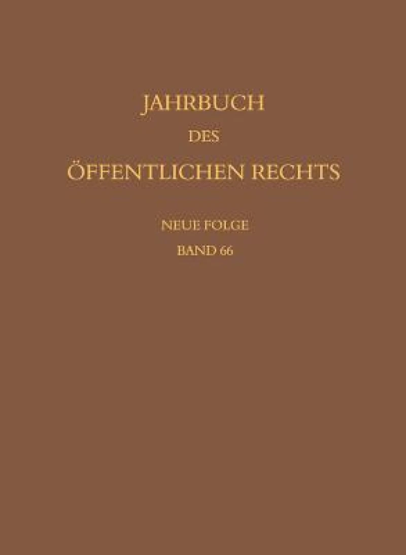 Jahrbuch des offentlichen Rechts der Gegenwart. Neue Folge