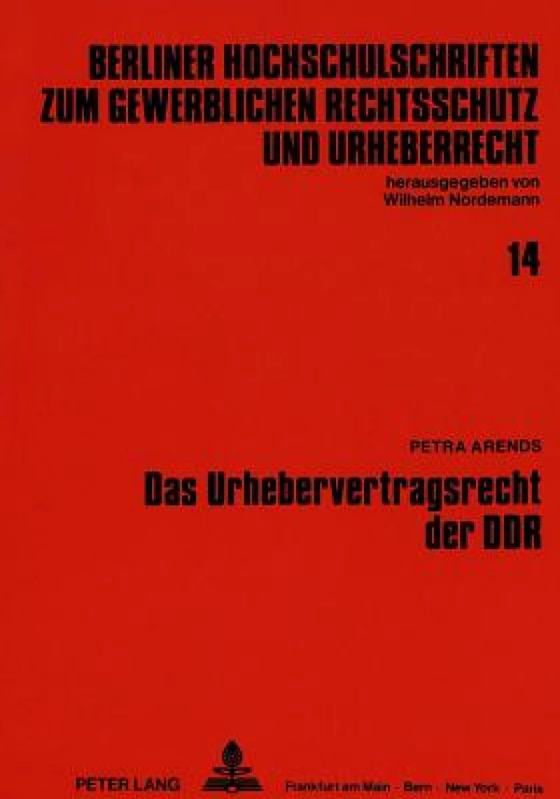 Das Urhebervertragsrecht der DDR