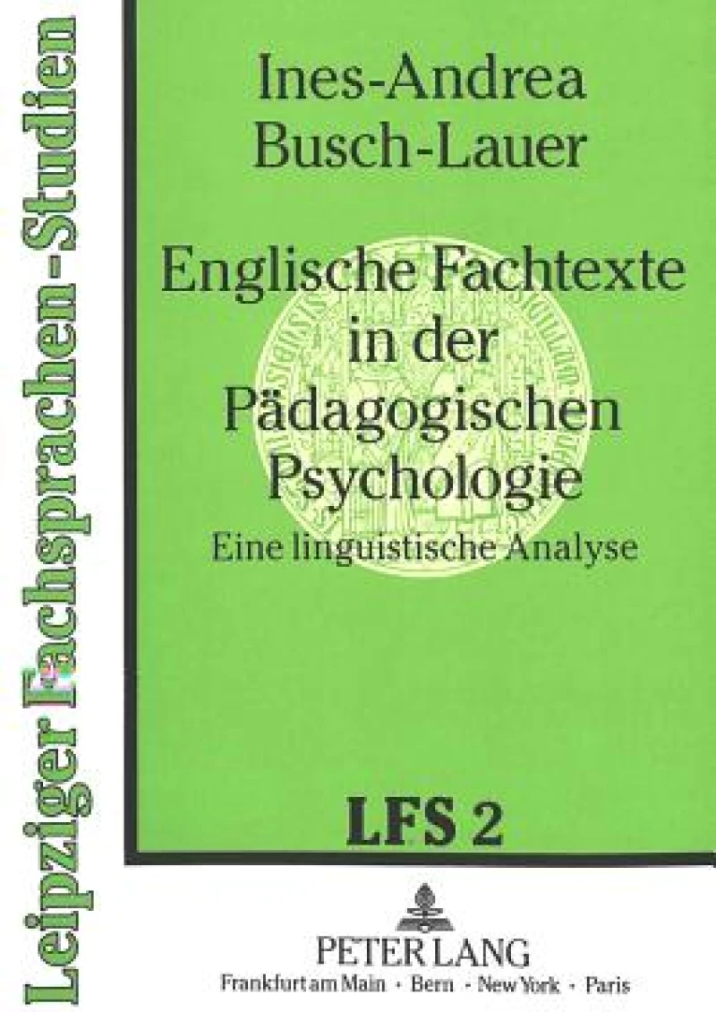 Englische Fachtexte in der Paedagogischen Psychologie