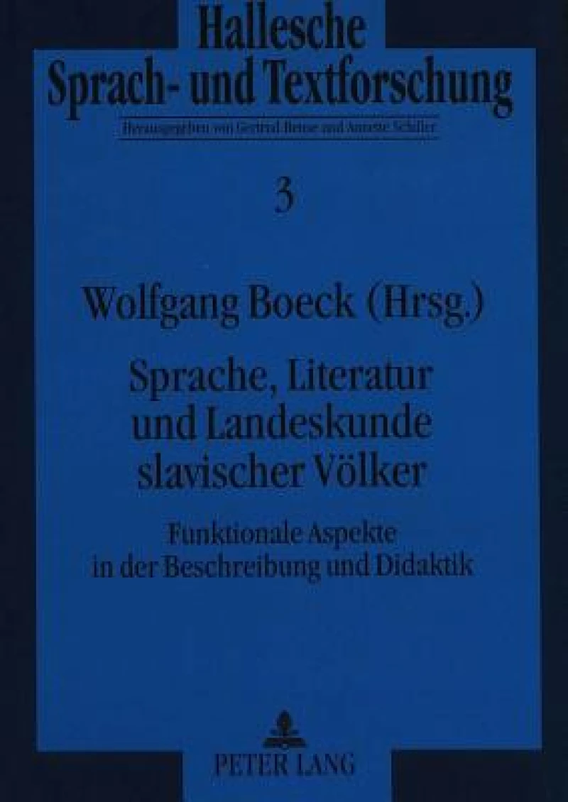Sprache, Literatur und Landeskunde slavischer Voelker