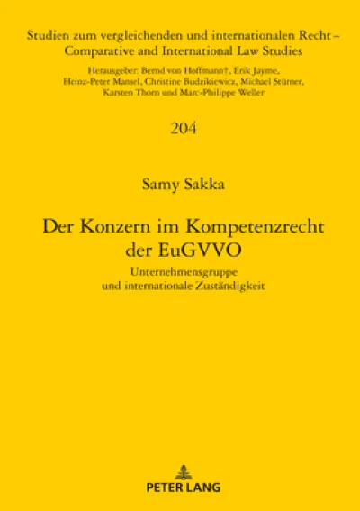 Der Konzern im Kompetenzrecht der EuGVVO