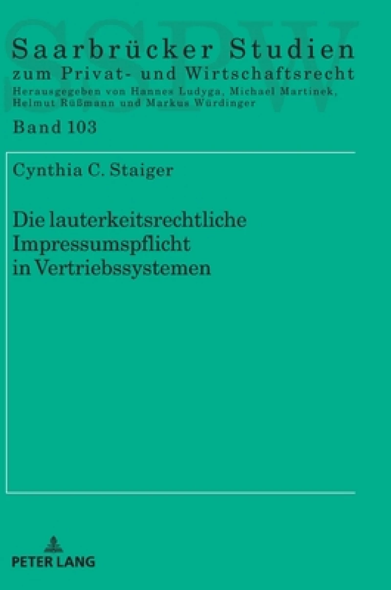 Die lauterkeitsrechtliche Impressumspflicht in Vertriebssystemen