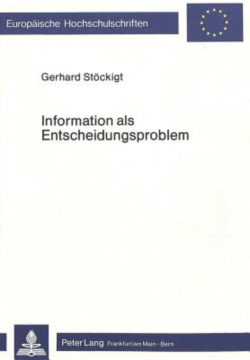 Information als Entscheidungsproblem