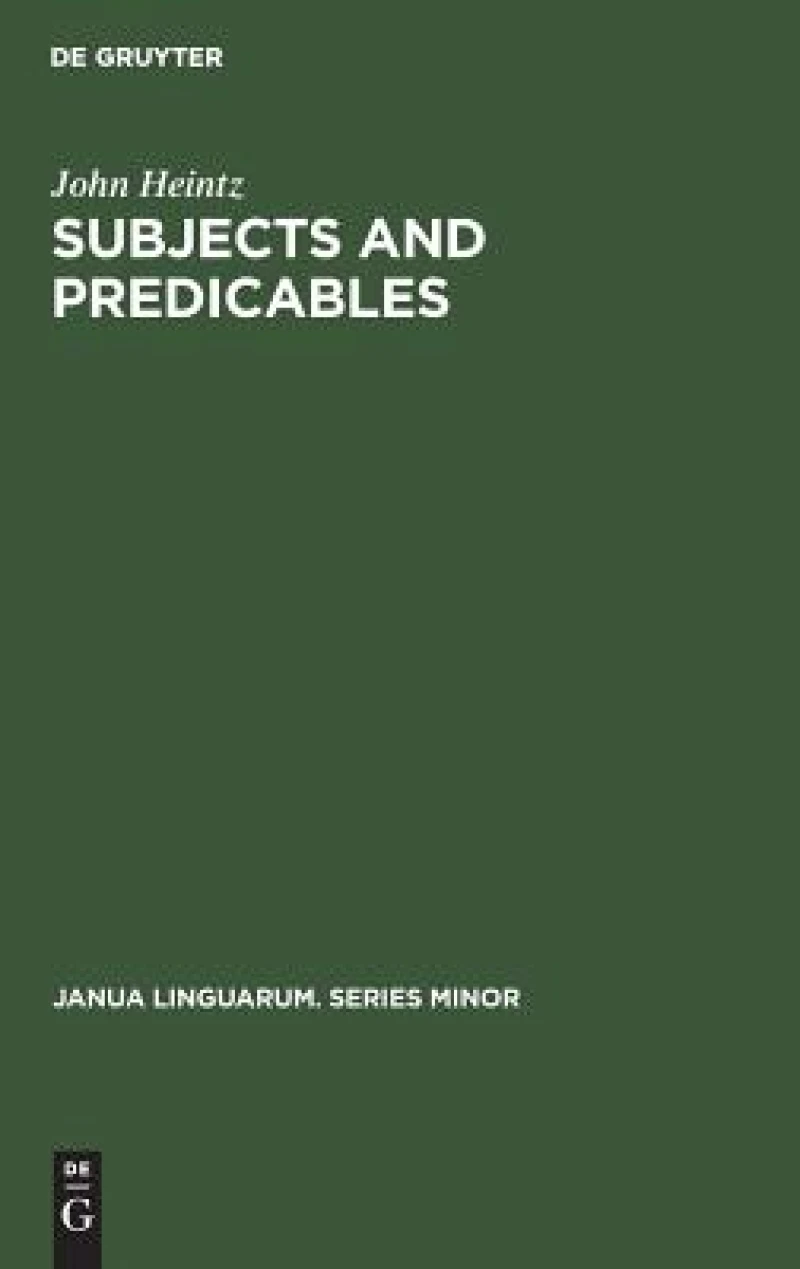 Subjects and Predicables